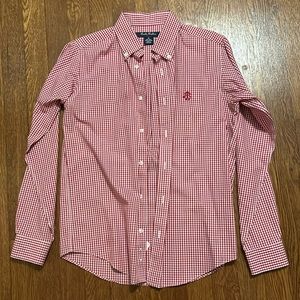 Brooks brothers plaid button down shirt boys size M